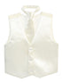 Tip Top Kids Little Boys Ivory Three Button Satin Vest Tie 2 Pc Set 2-6 - SophiasStyle.com